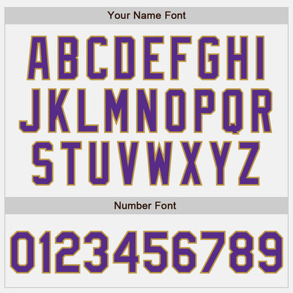 Custom White Purple-Old Gold Authentic Two Tone Baseball Jersey - Sky-Custom