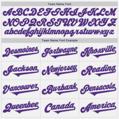 Custom White Purple-Gray Authentic Two Tone Baseball Jersey - Sky-Custom