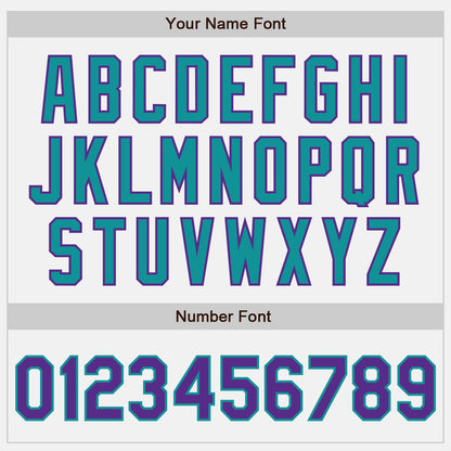 Custom White Purple-Teal Authentic Two Tone Baseball Jersey - Sky-Custom