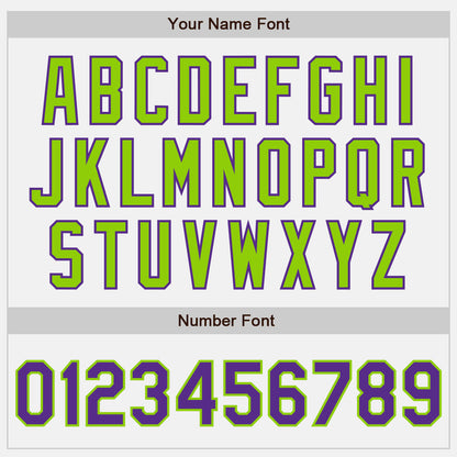 Custom White Purple-Neon Green Authentic Two Tone Baseball Jersey - Sky-Custom