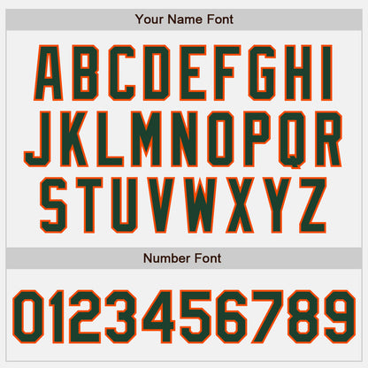 Custom White Green-Orange Authentic Two Tone Baseball Jersey - Sky-Custom
