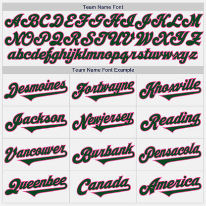 Custom White Green-Pink Authentic Two Tone Baseball Jersey - Sky-Custom