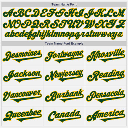 Custom White Green-Old Gold Authentic Two Tone Baseball Jersey - Sky-Custom