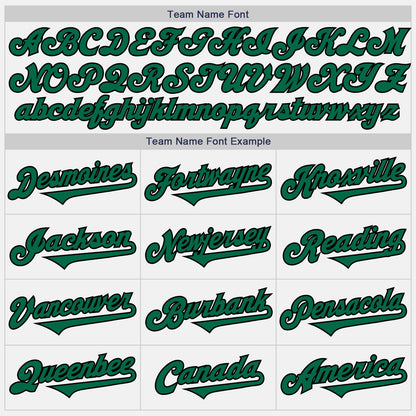 Custom White Kelly Green-Black Authentic Two Tone Baseball Jersey - Sky-Custom