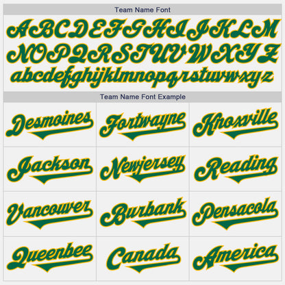 Custom White Kelly Green-Gold Authentic Two Tone Baseball Jersey - Sky-Custom
