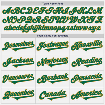 Custom White Kelly Green-Old Gold Authentic Two Tone Baseball Jersey - Sky-Custom