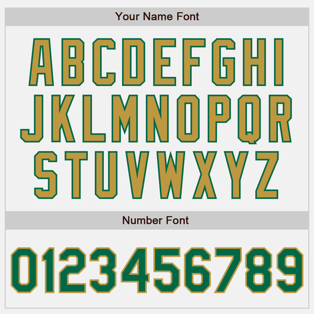 Custom White Kelly Green-Old Gold Authentic Two Tone Baseball Jersey - Sky-Custom