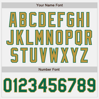 Custom White Kelly Green-Old Gold Authentic Two Tone Baseball Jersey - Sky-Custom