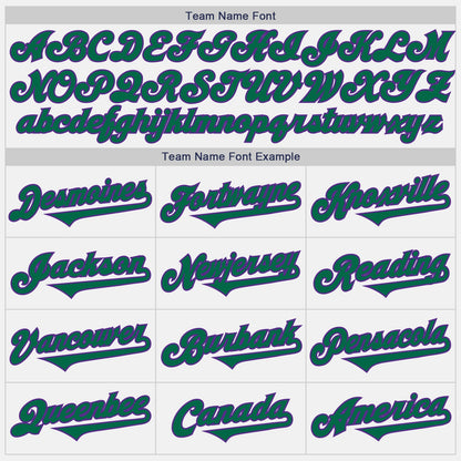 Custom White Kelly Green-Purple Authentic Two Tone Baseball Jersey - Sky-Custom