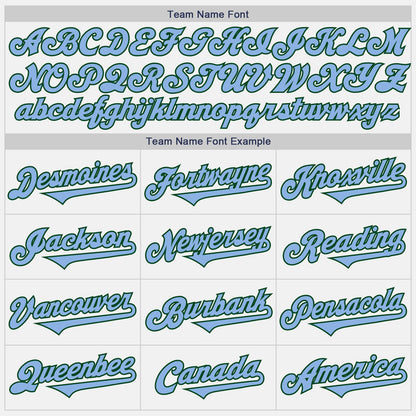 Custom White Light Blue-Green Authentic Two Tone Baseball Jersey - Sky-Custom