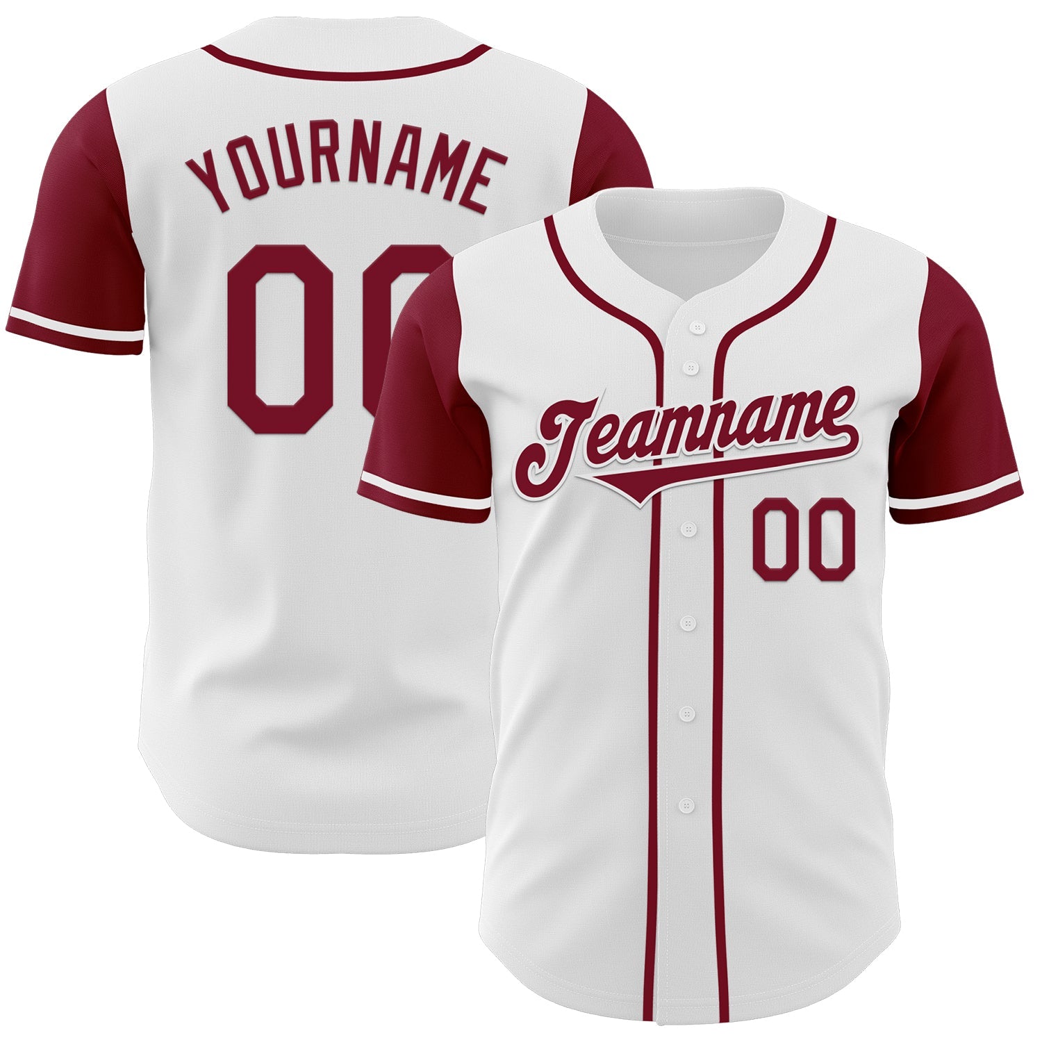 Custom White Crimson Authentic Two Tone Baseball Jersey - Sky-Custom