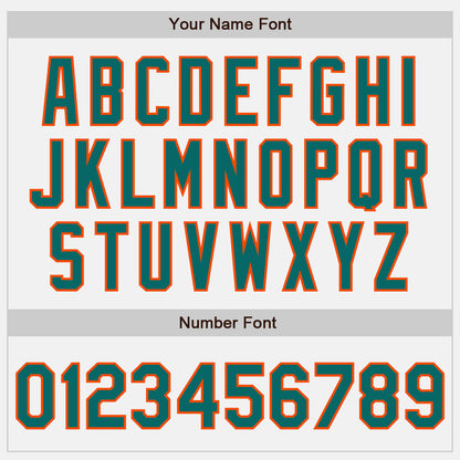 Custom White Teal-Orange Authentic Two Tone Baseball Jersey - Sky-Custom