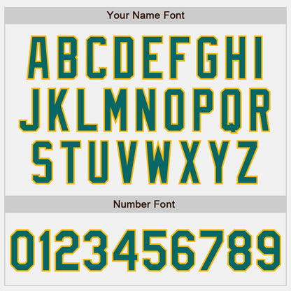 Custom White Teal-Gold Authentic Two Tone Baseball Jersey - Sky-Custom