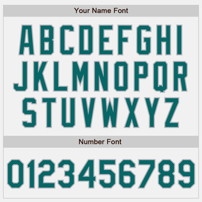 Custom White Teal-Gray Authentic Two Tone Baseball Jersey - Sky-Custom