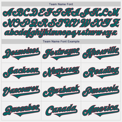 Custom White Teal-Crimson Authentic Two Tone Baseball Jersey - Sky-Custom