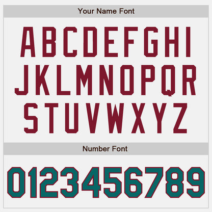 Custom White Teal-Crimson Authentic Two Tone Baseball Jersey - Sky-Custom