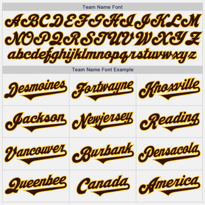 Custom White Brown-Gold Authentic Two Tone Baseball Jersey - Sky-Custom