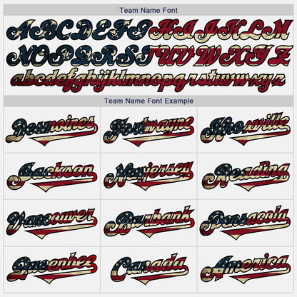 Custom White Vintage USA Flag Black-Olive Authentic Two Tone Baseball Jersey - Sky-Custom