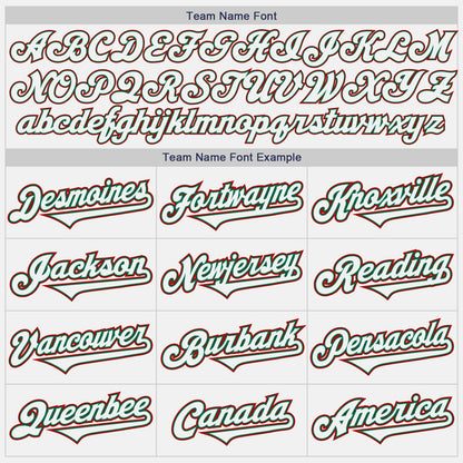 Custom White Kelly Green-Red Authentic Two Tone Baseball Jersey - Sky-Custom