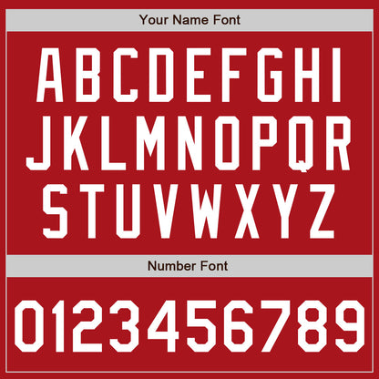 Custom Red White Authentic Two Tone Baseball Jersey - Sky-Custom