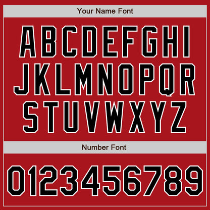 Custom Red Black-White Authentic Two Tone Baseball Jersey - Sky-Custom