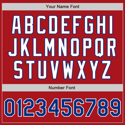 Custom Red Royal-White Authentic Two Tone Baseball Jersey - Sky-Custom