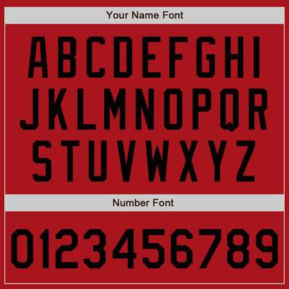 Custom Red Black Authentic Two Tone Baseball Jersey - Sky-Custom