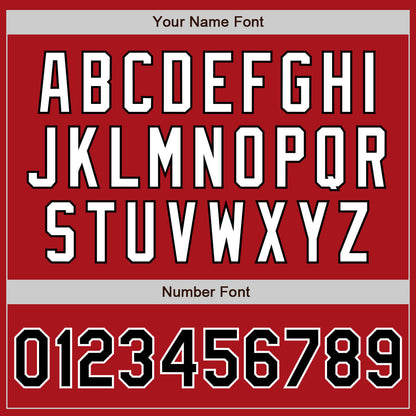 Custom Red Black-White Authentic Two Tone Baseball Jersey - Sky-Custom