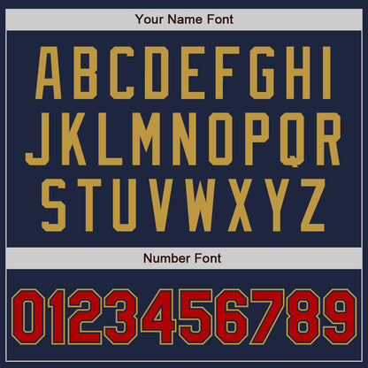 Custom Navy Red-Old Gold Authentic Two Tone Baseball Jersey - Sky-Custom