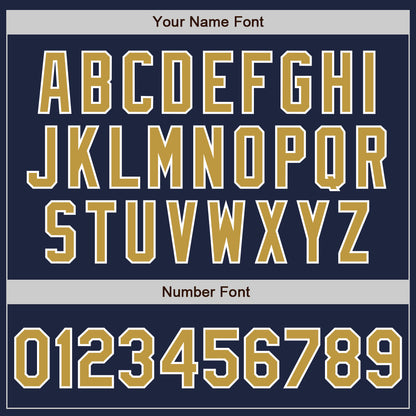 Custom Navy Old Gold-White Authentic Two Tone Baseball Jersey - Sky-Custom