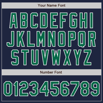 Custom Navy Kelly Green-White Authentic Two Tone Baseball Jersey - Sky-Custom