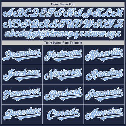 Custom Navy Light Blue-White Authentic Two Tone Baseball Jersey - Sky-Custom