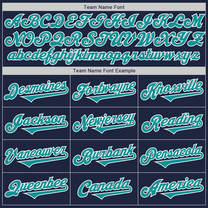 Custom Navy Teal-White Authentic Two Tone Baseball Jersey - Sky-Custom