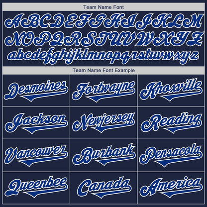 Custom Navy Royal-White Authentic Two Tone Baseball Jersey - Sky-Custom