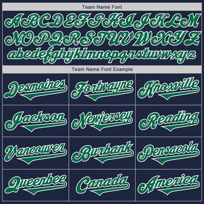 Custom Navy Kelly Green-White Authentic Two Tone Baseball Jersey - Sky-Custom