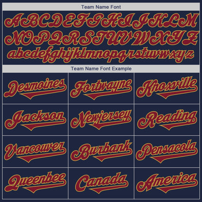 Custom Navy Crimson-Old Gold Authentic Two Tone Baseball Jersey - Sky-Custom
