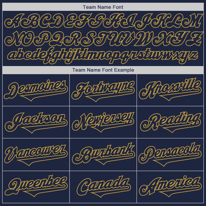 Custom Navy Old Gold Authentic Two Tone Baseball Jersey - Sky-Custom