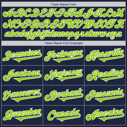 Custom Navy Neon Green-White Authentic Two Tone Baseball Jersey - Sky-Custom