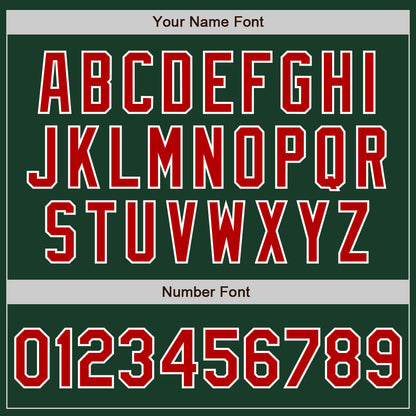 Custom Green Red-White Authentic Two Tone Baseball Jersey - Sky-Custom