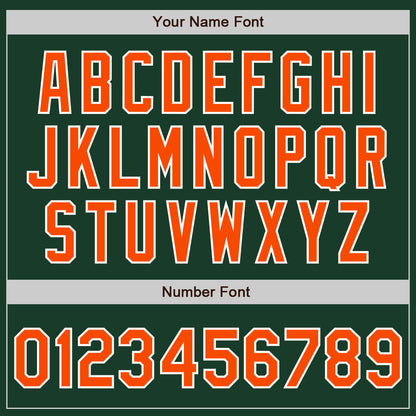 Custom Green Orange-White Authentic Two Tone Baseball Jersey - Sky-Custom