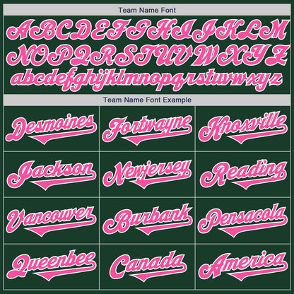 Custom Green Pink-White Authentic Two Tone Baseball Jersey - Sky-Custom