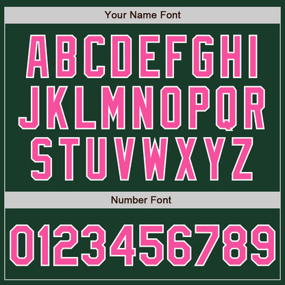 Custom Green Pink-White Authentic Two Tone Baseball Jersey - Sky-Custom