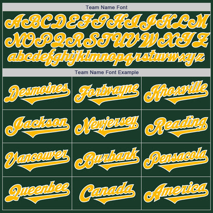 Custom Green Gold-White Authentic Two Tone Baseball Jersey - Sky-Custom