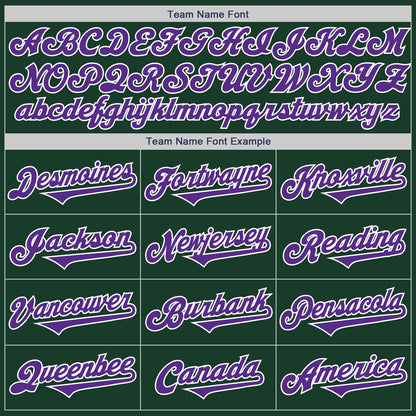 Custom Green Purple-White Authentic Two Tone Baseball Jersey - Sky-Custom