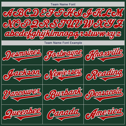 Custom Green Red-White Authentic Two Tone Baseball Jersey - Sky-Custom