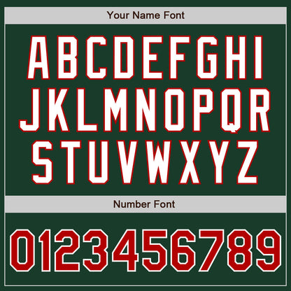 Custom Green Red-White Authentic Two Tone Baseball Jersey - Sky-Custom