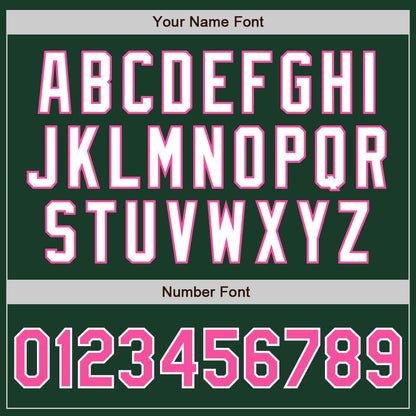 Custom Green Pink-White Authentic Two Tone Baseball Jersey - Sky-Custom