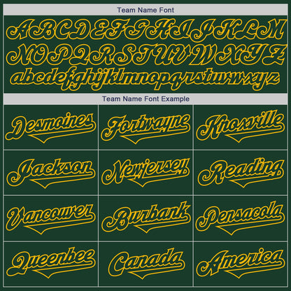 Custom Green Gold Authentic Two Tone Baseball Jersey - Sky-Custom