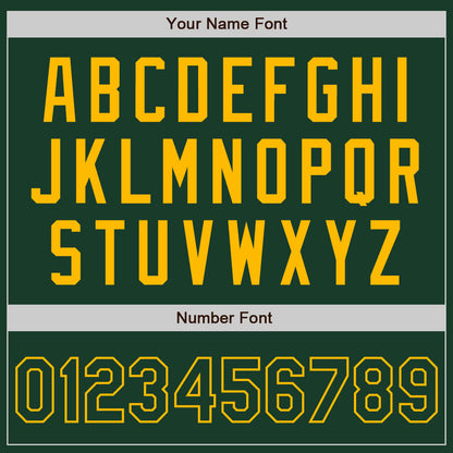 Custom Green Gold Authentic Two Tone Baseball Jersey - Sky-Custom