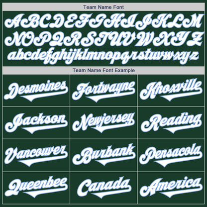 Custom Green White-Light Blue Authentic Two Tone Baseball Jersey - Sky-Custom